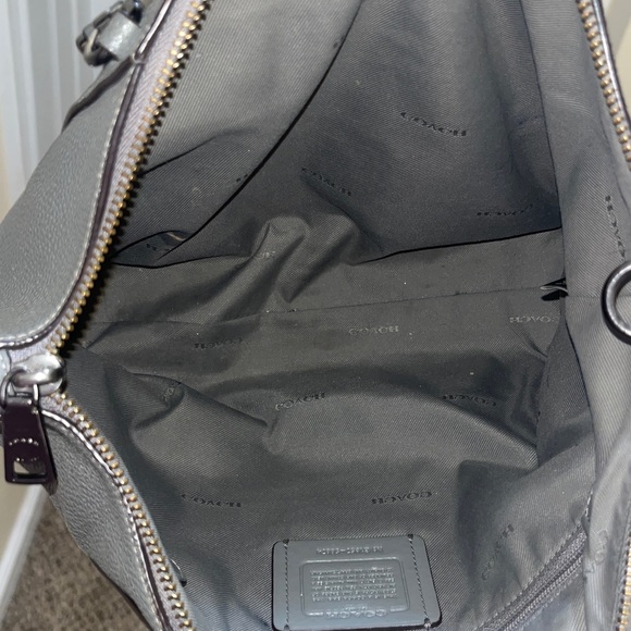 Coach Prairie Satchel Gray Pebbled Leather w/ Gunmetal Tone Hardware - Picture 6 of 8